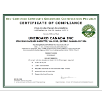 Particleboard Uniboard Certificates
