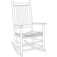 Heritage Rocker Line Art