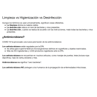 Limpieza vs Higienizacion