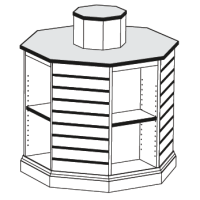 Octagonal Slatwall Display Auto Cadthumb