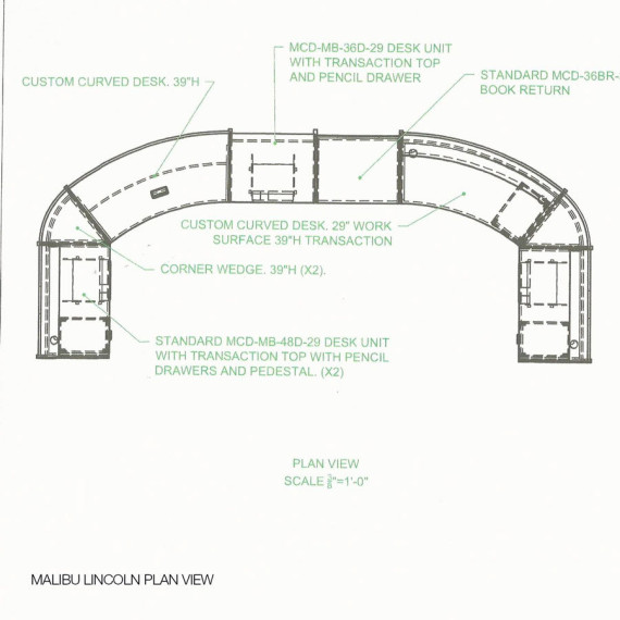 Malibu Lincoln Circulation Desk - mediatechnologies