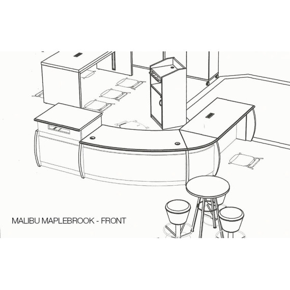 Malibu Maplebrook Circulation Desk - mediatechnologies