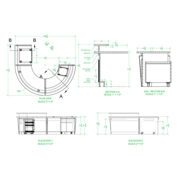 Keystone Morton Grove Desks - mediatechnologies